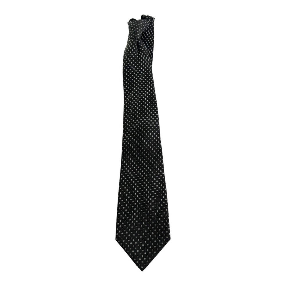 Donald J Trump Signature Collection 100% Silk Black Geometric Men's Neck Tie